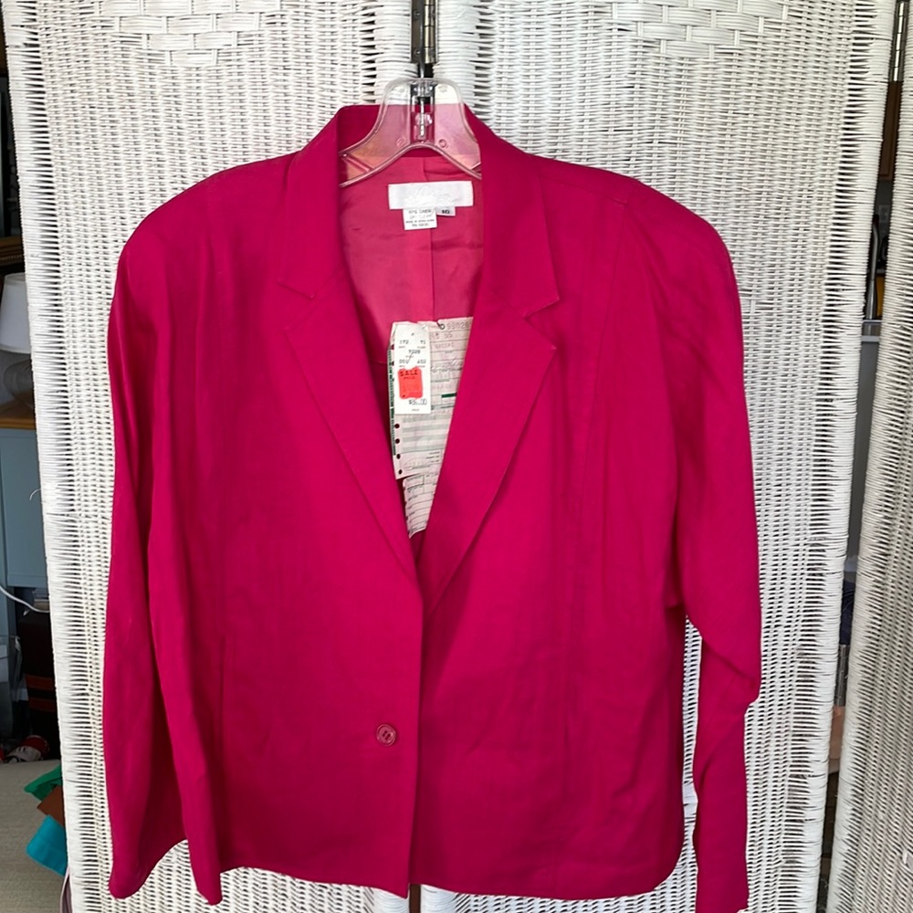 Pink linen jacket